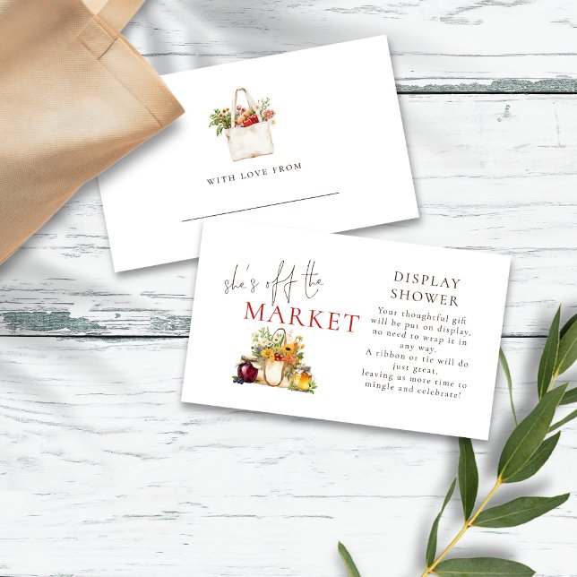 Carte D'accompagnement Elle n'est pas au marché Fleurs sauvages Display S (Front and back view)