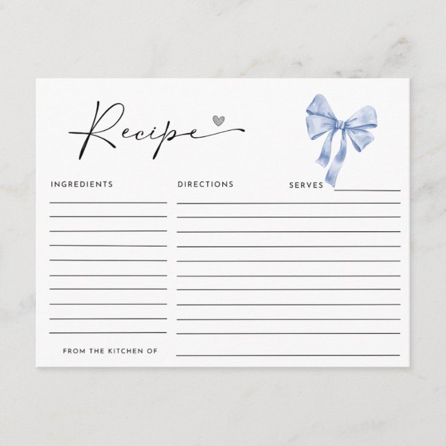 Carte D'accompagnement ELLE TIRE LA FÊTE DES MARIÉES KNOT Recipe Card (Devant)