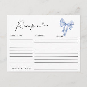 Carte D'accompagnement ELLE TIRE LA FÊTE DES MARIÉES KNOT Recipe Card