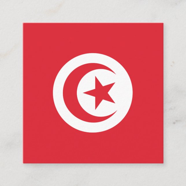 Carte D'accompagnement Emblème du drapeau tunisien (Devant)