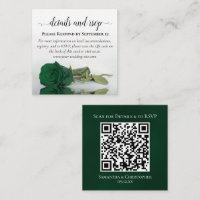 Emerald Green Mariage Détails et code RSVP QR
