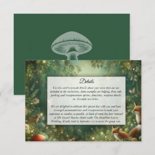 Carte D'accompagnement Emerald Green Mariage forestier enchanté