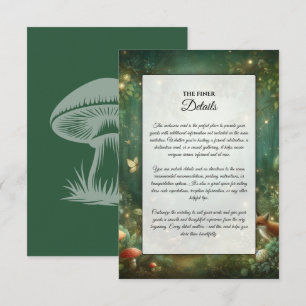 Carte D'accompagnement Emerald Green Mariage forestier enchanté