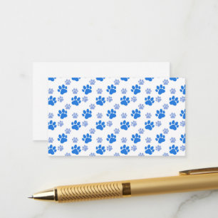 Carte D'accompagnement Empreinte de Patte de Chien Simple Amoureux d'Anim