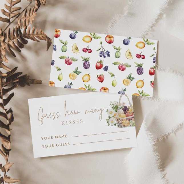 Carte D'accompagnement En dehors du marché  Devinez combien de baisers Je (Créateur téléchargé)