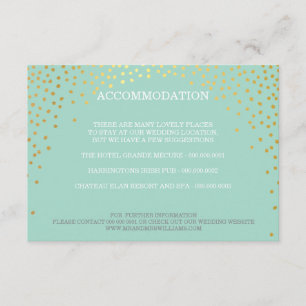 Carte D'accompagnement ENCADREMENT chic rustique mini confettis dorés men