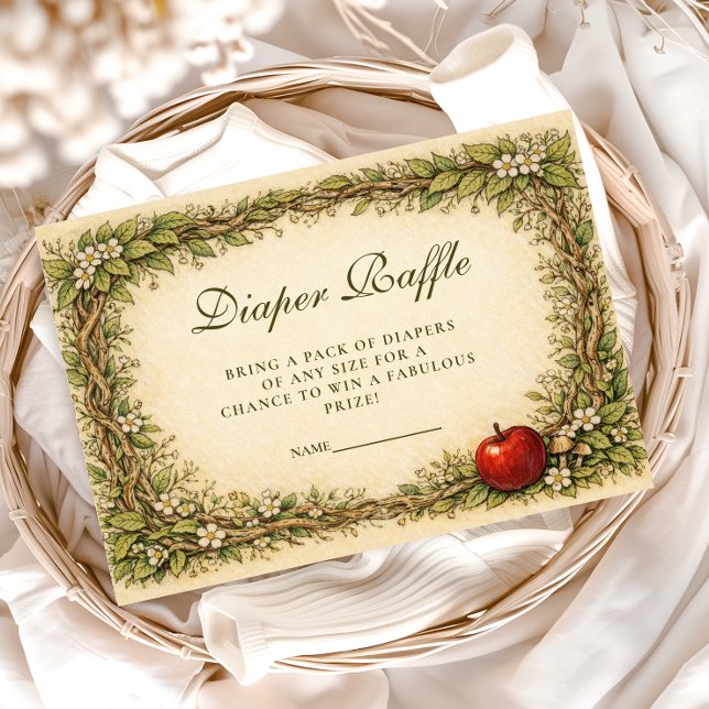Carte D'accompagnement Enchanted Woodland Storybook Diapper Raffle (Créateur téléchargé)