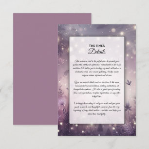 Carte D'accompagnement Enchantement Starlit en fleur