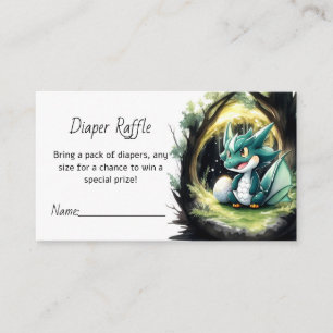 Carte D'accompagnement Enchanter Baby shower Dragon Déchets Raffle