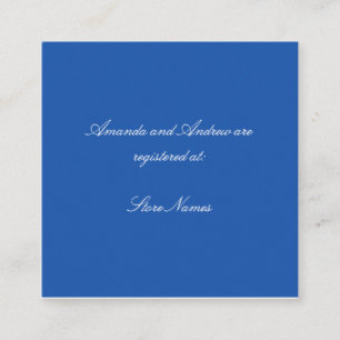 Carte D'accompagnement Enclosure de Baby Shower Bleu et Blanc en Chinoise