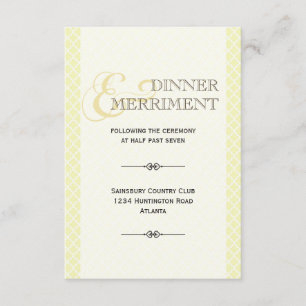 Carte D'accompagnement Enclosure de réception esperluette grise jaune mar