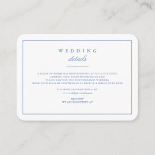 Carte D'accompagnement Ensemble de mariage dévoué en bleu barbeau