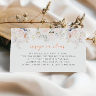 Carte D'accompagnement Envelopper dans clair Pastel Blooms Douche nuptial