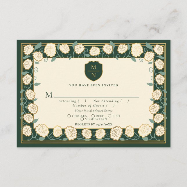 Carte D'accompagnement Epée & Bouclier Imaginaire médiéval Mariage RSVP G (Devant)