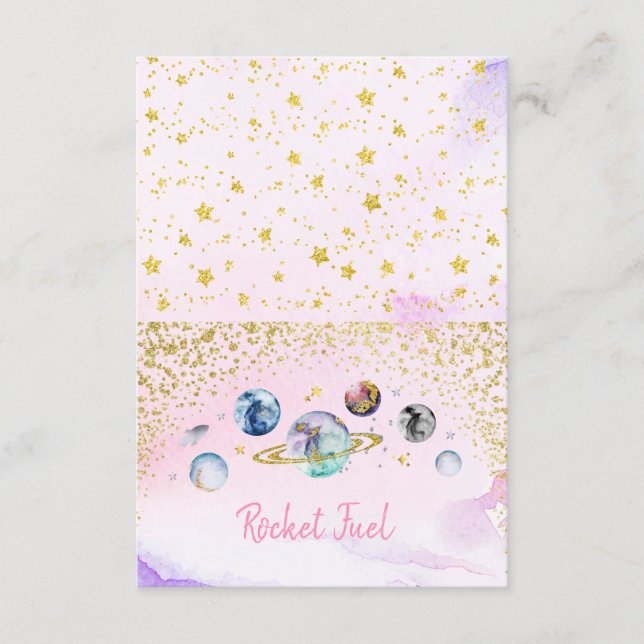 Carte D'accompagnement Espace Anniversaire Buffet Étiquettes de nourritur (Devant)