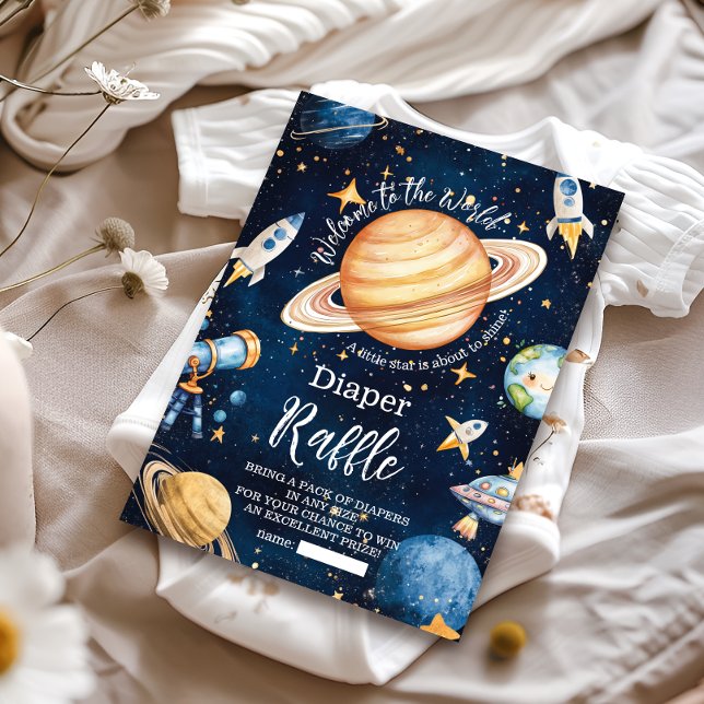 Carte D'accompagnement Espace moderne Extérieur Galaxie Diapper Raffle (Créateur téléchargé)