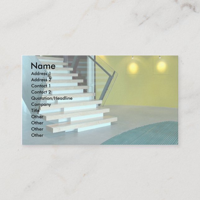 Carte D'accompagnement Espace réception et escalier pour Business Design  (Devant)