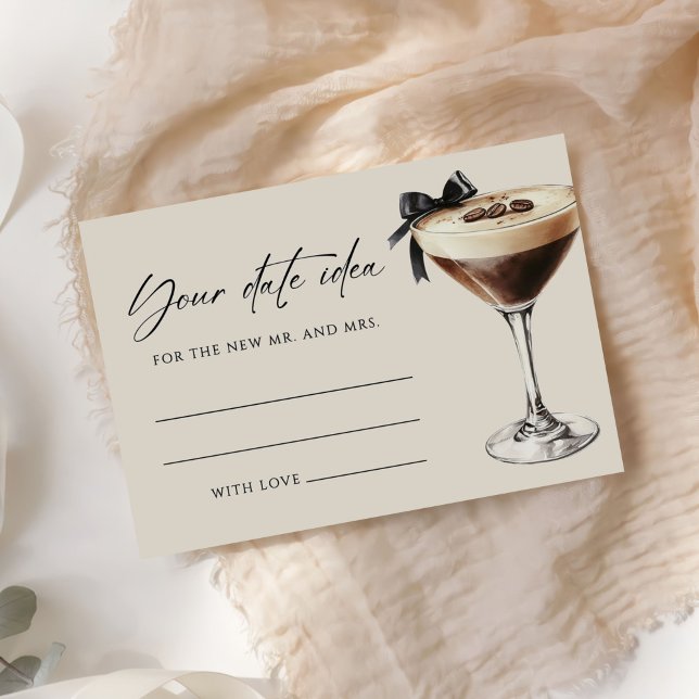 Carte D'accompagnement Espresso Martini Bridal Shower Date Idea (Créateur téléchargé)