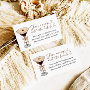 Carte D'accompagnement Espresso Martini Love Brûle Recette Demande