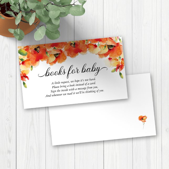 Carte D'accompagnement Été Golden Poppy Livres pour le Baby shower (Golden Poppy Books for Baby Shower Inserts)