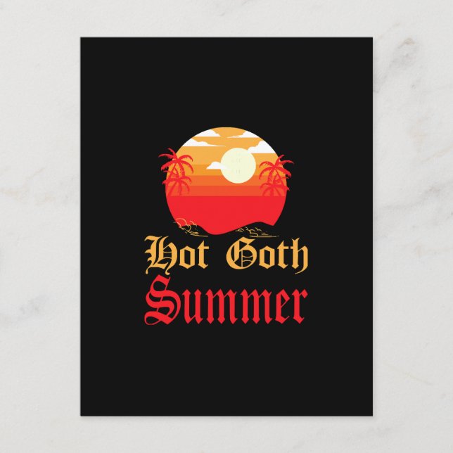 Carte D'accompagnement été gothique chaud  (Devant)