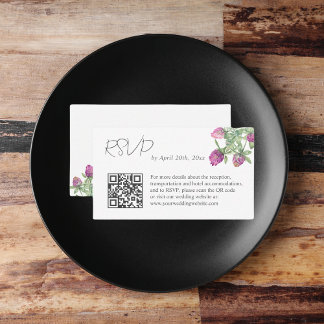 Carte D'accompagnement Eté Jungle Aquarelle Florale Mariage RSVP
