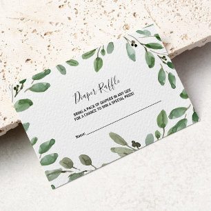 Carte D'accompagnement Été Vert Tropical Eucalyptus Déchets Raffle