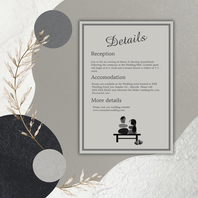 Carte D'accompagnement Eternal Stone couple Boho mariage (Créateur téléchargé)