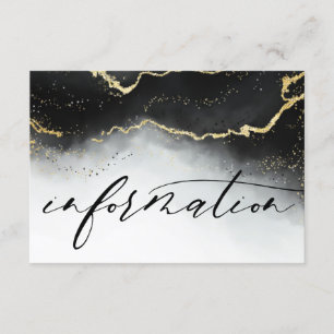 Carte D'accompagnement Ethereal Mist Ombre Black Mariage Information