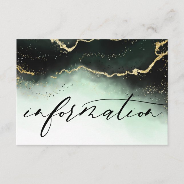 Carte D'accompagnement Ethereal Mist Ombre Mariage Emerald (Devant)