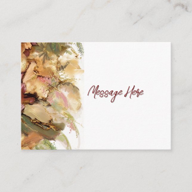 Carte D'accompagnement Étiquette d'adresse de retour d'art floral ambianc (Devant)