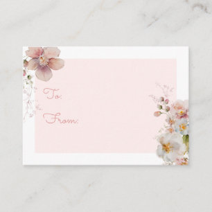 Carte D'accompagnement Étiquette de Cadeau de Baby Shower de Mariage Flor