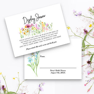 Carte D'accompagnement Étiquette de cadeau de Prairie de Fleur Sauvage jo