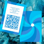 Carte D'accompagnement Étoile moderne de David QR Code Bar Bat mitzvah<br><div class="desc">Carnet parfait ou carte RSVP pour un bat mitzvah, bar mitzvah ou toute autre célébration juive ! La main a fait de l'art pour vous. ENTIÈREMENT PERSONNALISABLE ! Cliquez sur "Personnaliser" ci-dessus pour modifier le texte et ajouter votre lien au code QR. Cliquez sur "modifier à l'aide de l'outil de...</div>