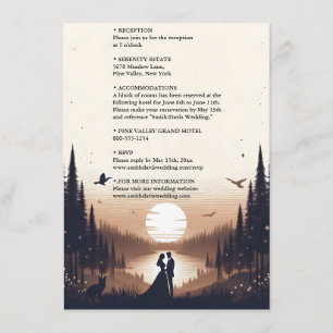 Carte D'accompagnement Etoiles de coucher de soleil de nuit Moon Cloud Tw