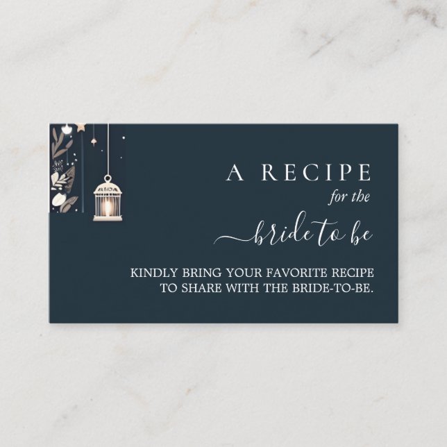 Carte D'accompagnement Étoiles de la forêt Neige lumineuse Fête de mariag (Devant)