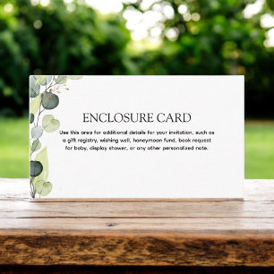 Carte D'accompagnement Eucalyptus Branche de verdure Botanique