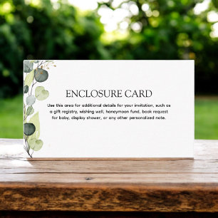Carte D'accompagnement Eucalyptus Branche de verdure Botanique