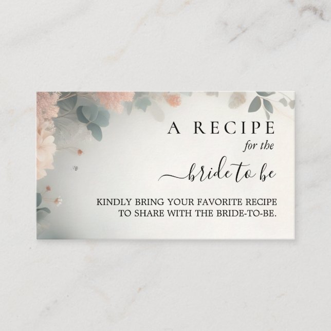 Carte D'accompagnement Eucalyptus Dentelle Tulle Dusty Fête des mariées b (Devant)