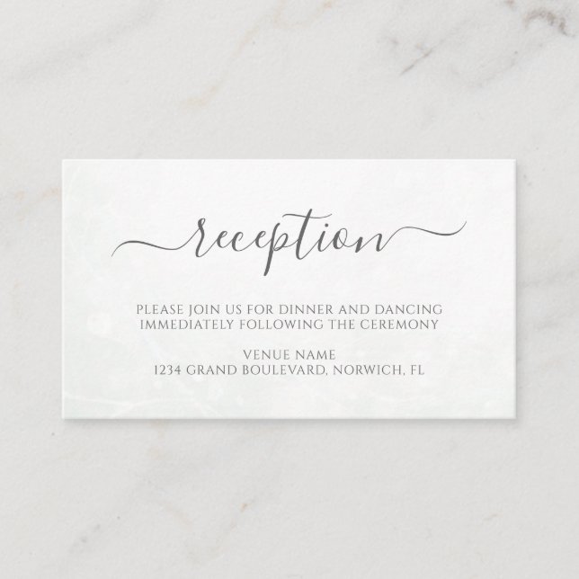 Carte D'accompagnement Eucalyptus Feuille Greenery Réception de mariage (Devant)