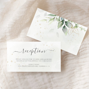 Carte D'accompagnement Eucalyptus Feuille Greenery Réception de mariage
