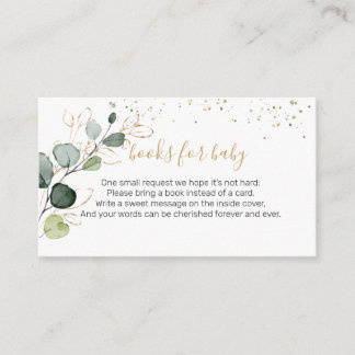 Carte D'accompagnement Eucalyptus Foliage Confetti Livres pour bébé