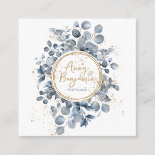 Carte D'accompagnement Eucalyptus Gold Parties scintillant Code 01 - RSVP