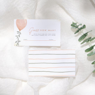 Carte D'accompagnement Eucalyptus Green Balloon Devine Combien