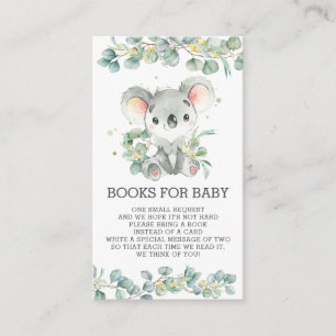 Carte D'accompagnement Eucalyptus Koala, un livre de verdure chic pour bé