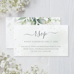 Carte D'accompagnement Eucalyptus Mariage en ligne RSVP