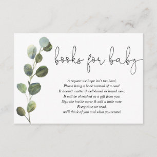 Carte D'accompagnement Eucalyptus noir blanc baby shower demande fr
