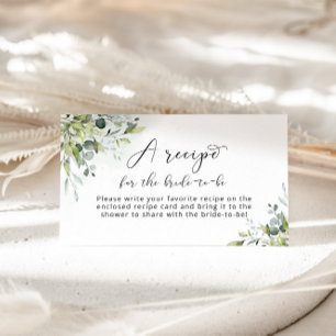 Carte D'accompagnement Eucalyptus Recette pour que la mariée soit
