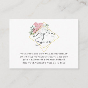 Carte D'accompagnement Eucalyptus Rose Geometry Baby Display Douche