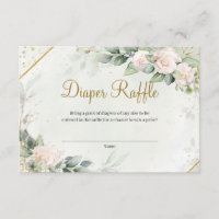 Eucalyptus Verdure Blush Rose Gold Diper Raffle